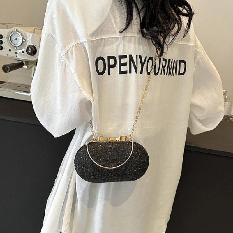 Luxury Sequined Hand-held Dinner Bag for Weddings