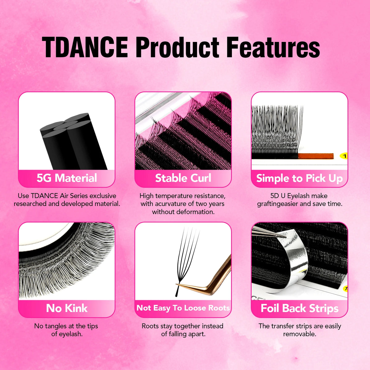 TDANCE U-Shaped 3D Eyelash Extensions