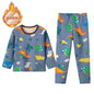 Children's Cartoon Printed Thick Warm Underwear Set