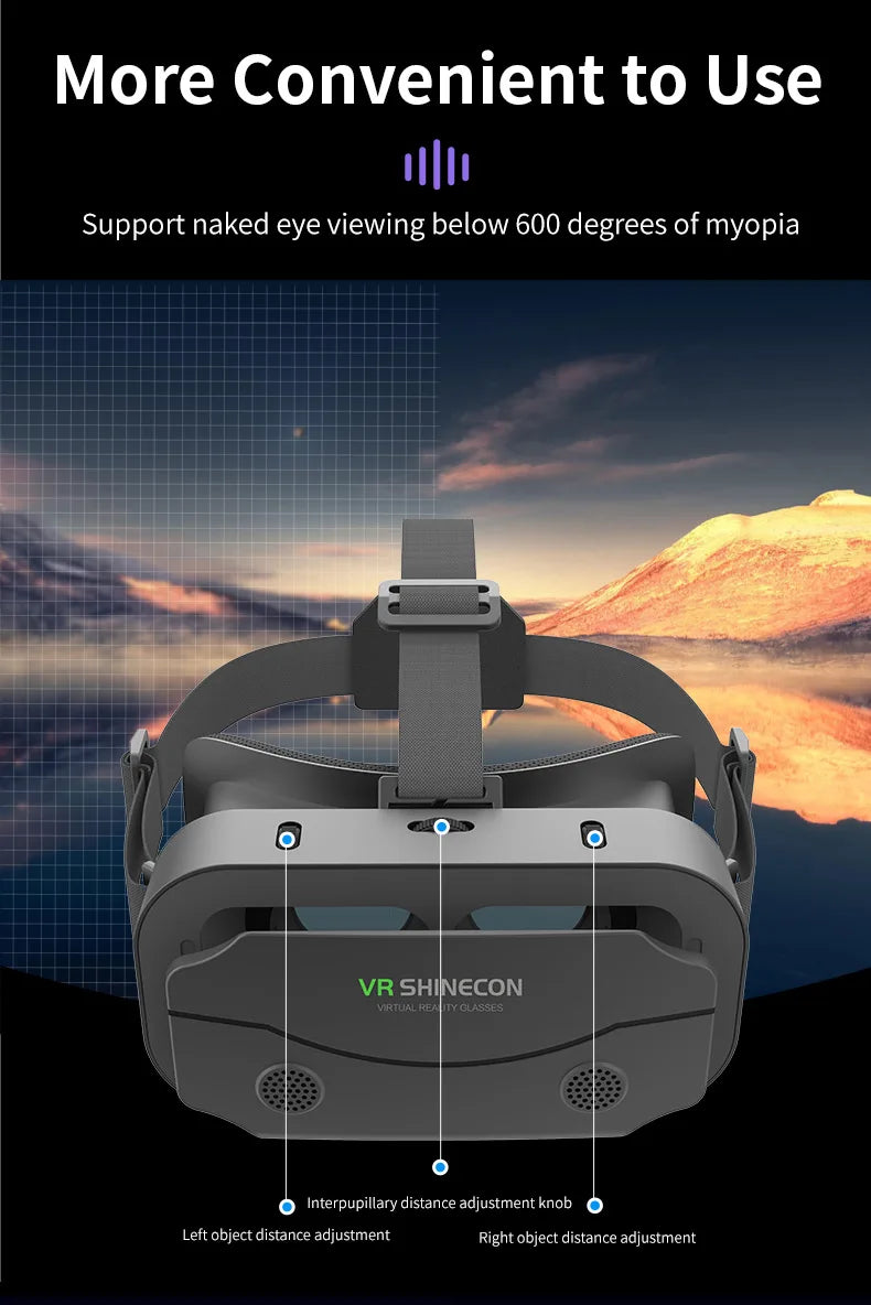3D Virtual Reality Glasses Headset for Smartphones