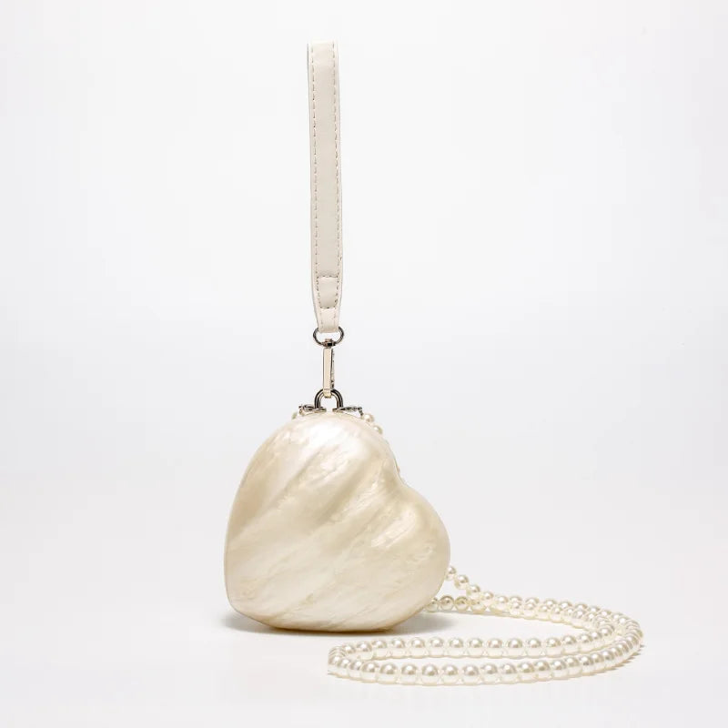 Mini Pearl Beaded Crossbody Handbag for Women