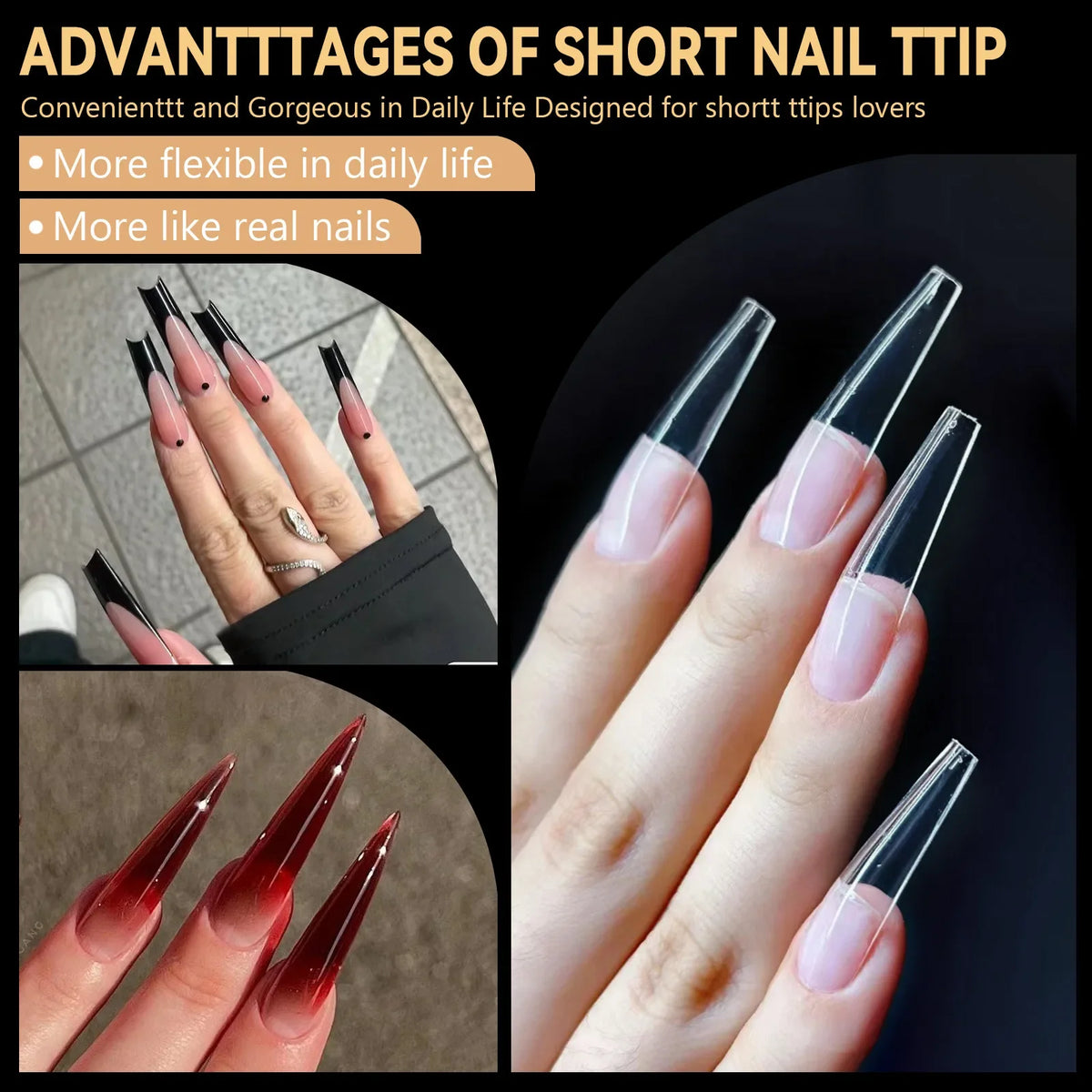 Soft Gel Full Cover Almond Fake Nails Box
