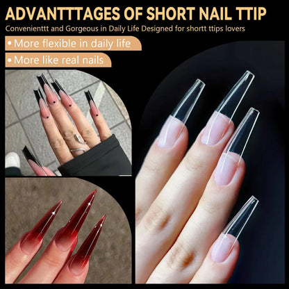 Soft Gel Full Cover Almond Fake Nails Box