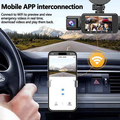 4 Channel WiFi Car DVR Dashcam with 360 Degree Recording