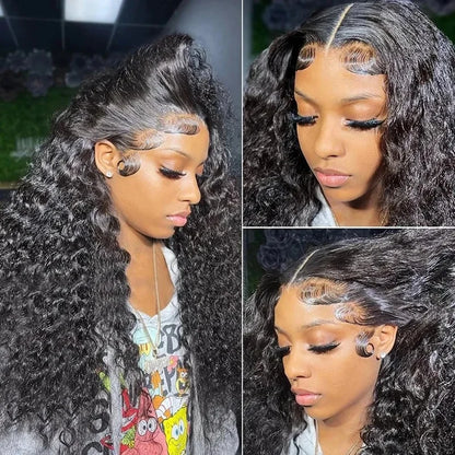 Deep Wave Lace Front Wig 13x6 Human Hair 250 Density