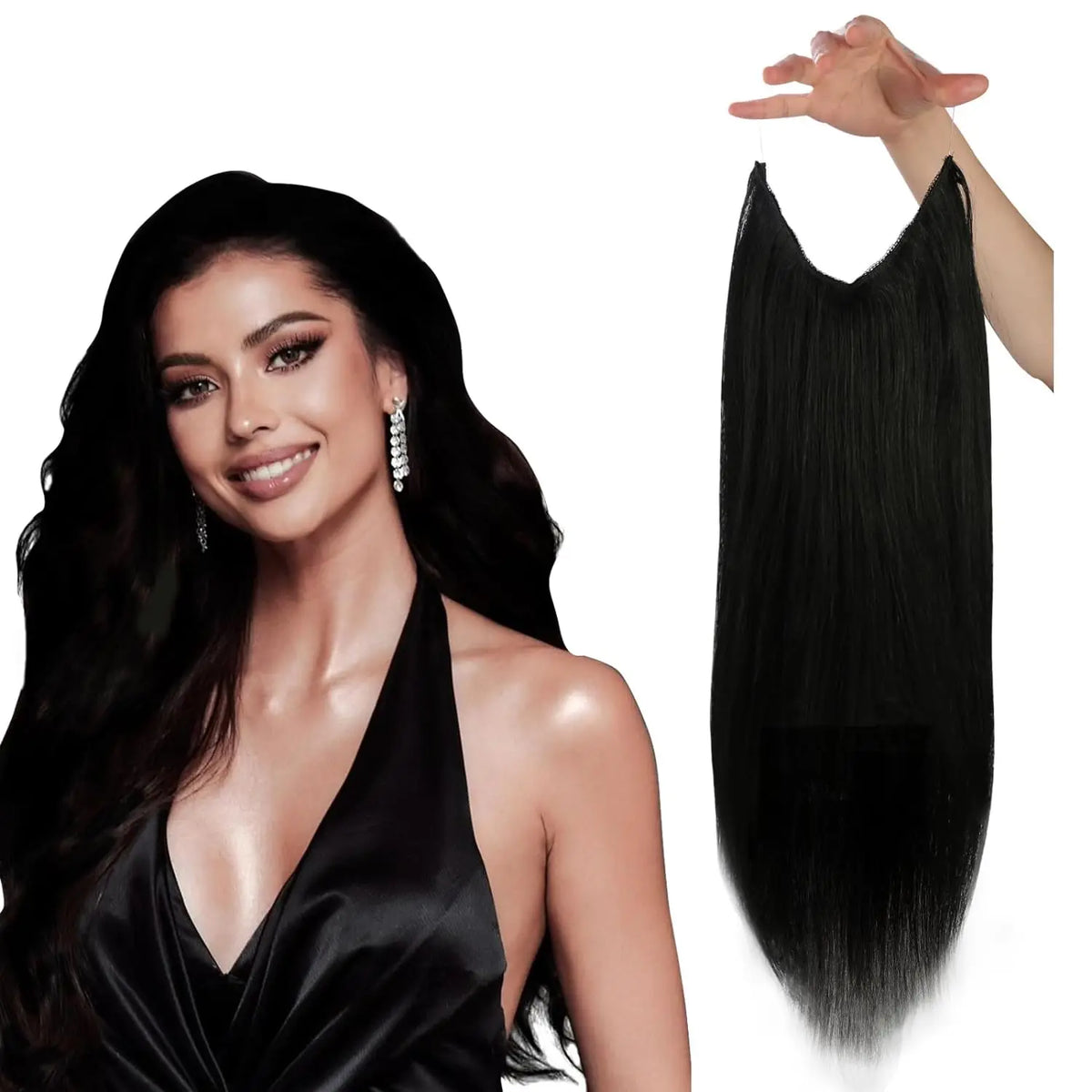 VeSunny Remy Hair One Piece Invisible Wire Extensions