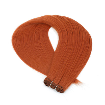 30 Inch Bone Straight Synthetic Hair Bundles Piano Blonde Ombre