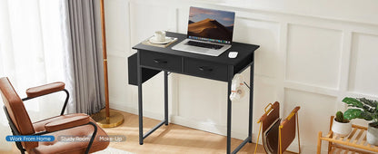 32 Inch Modern Office Desk with Fabric Drawers