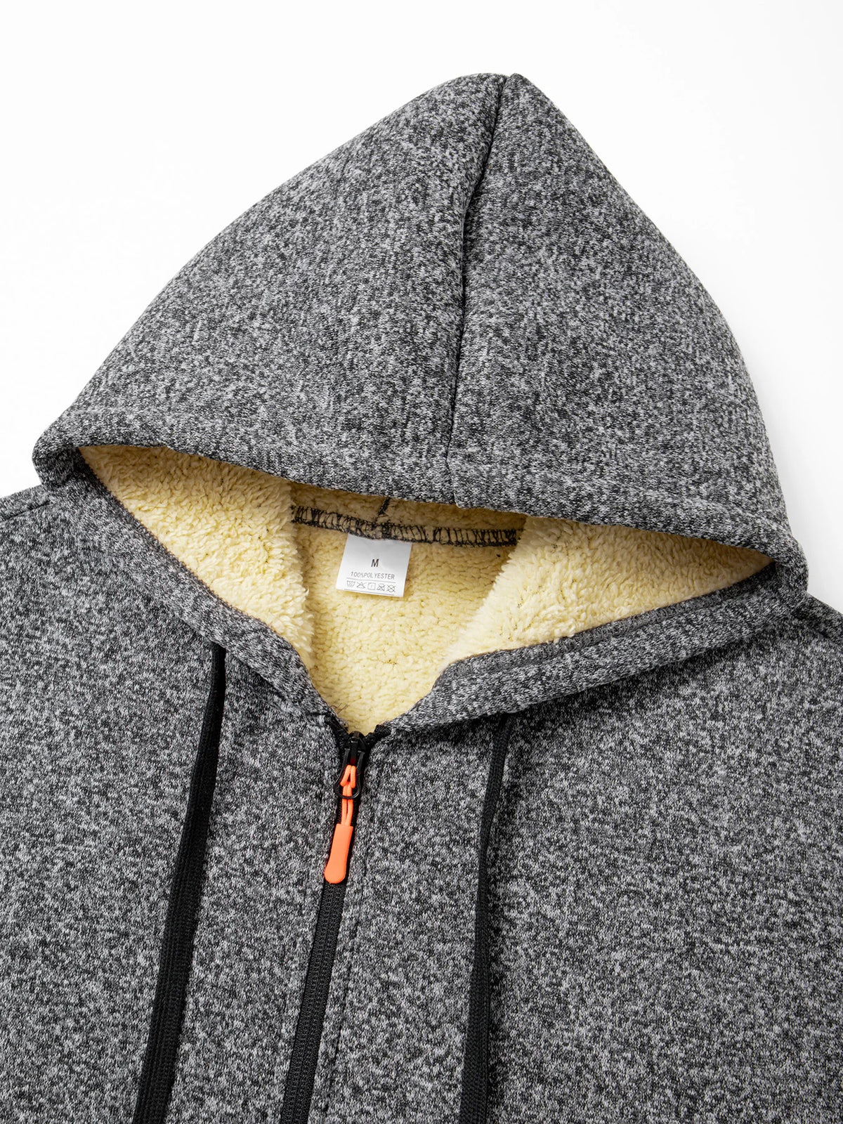 Men's Fleece Hooded Windbreaker Jacket