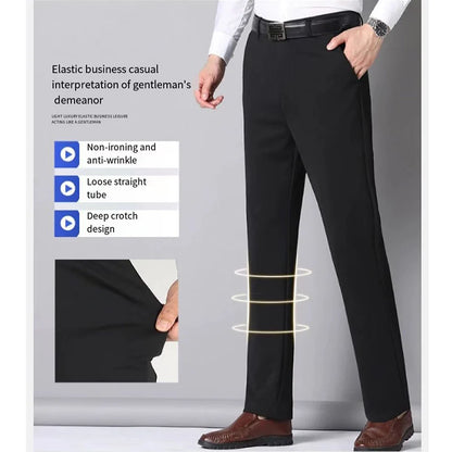 Men's Summer Casual Suit Pants Plus Size 28-42