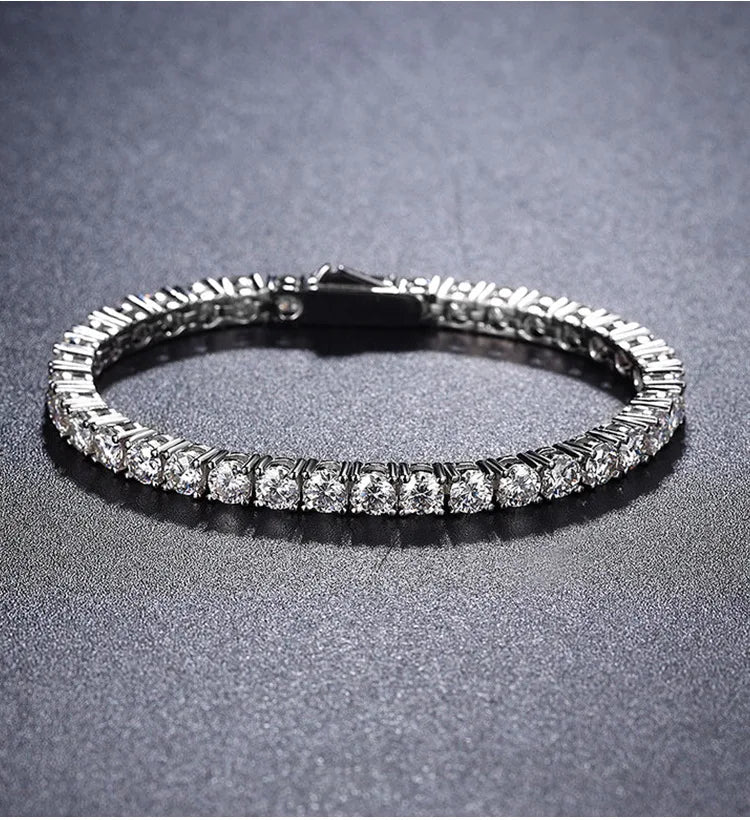 Moissanite Tennis Chain Bracelets 925 Sterling Silver