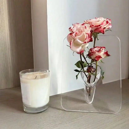 Clear Acrylic Flower Vase for Modern Home Decor