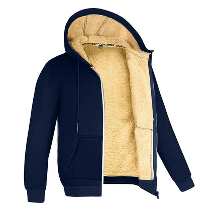 Thick Lambswool Hoodie Jacket for Men and Women