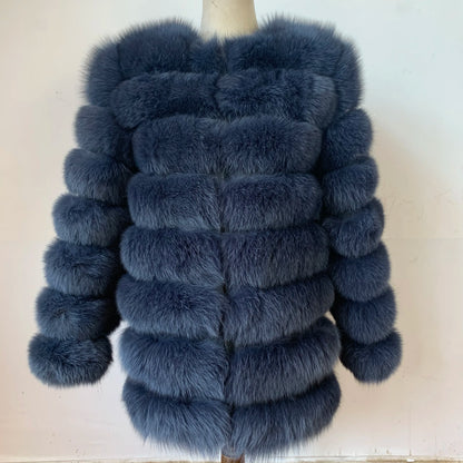 4in1 Real Fox Fur Coat for Women