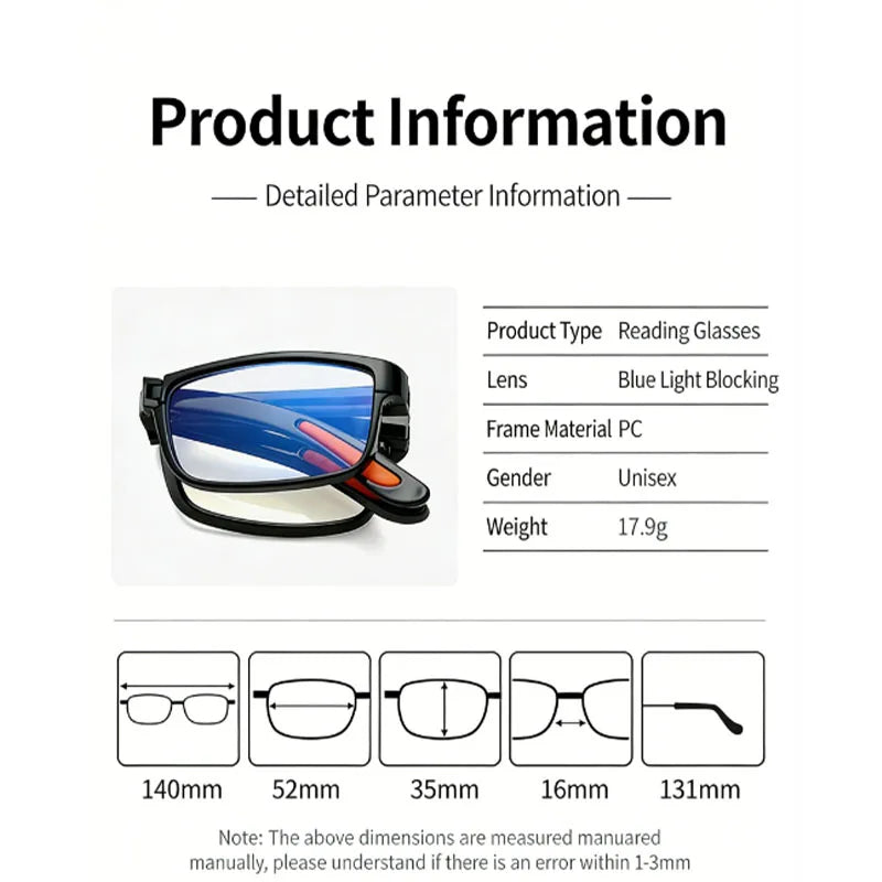 Anti-Blue Light Reading Glasses Retro Unisex