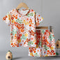 Children's Casual Joker Bear Print Pajama Set