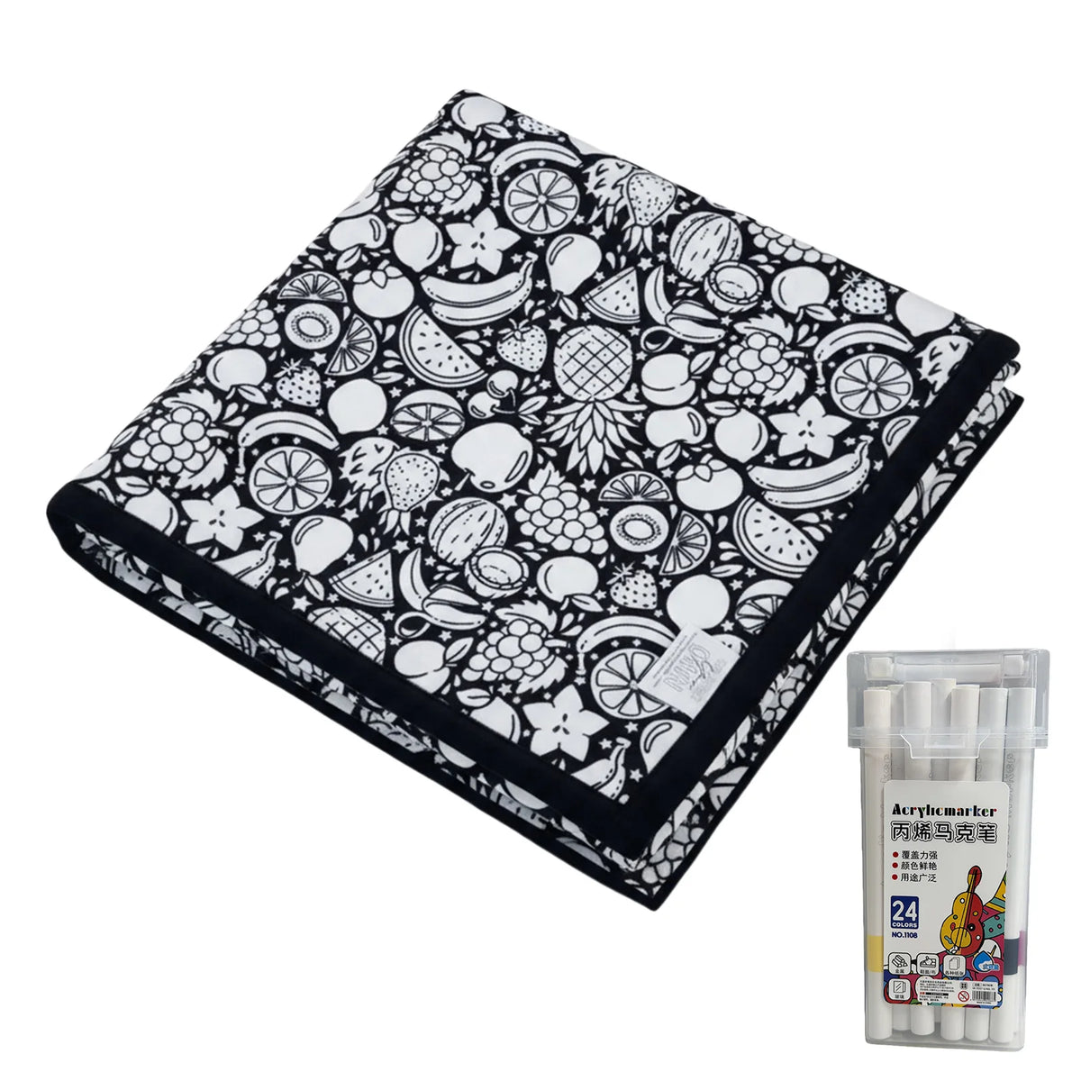 DIY Coloring Blanket 150x125cm Washable Velvet Art