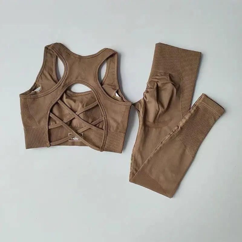 Women's 2PCS Sports Bra and Leggings Set for Yoga