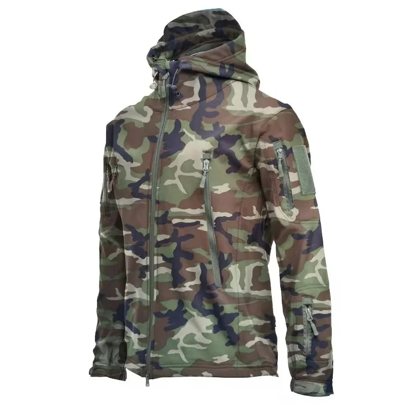 Military Soft Shell Jacket Men Tactical Waterproof