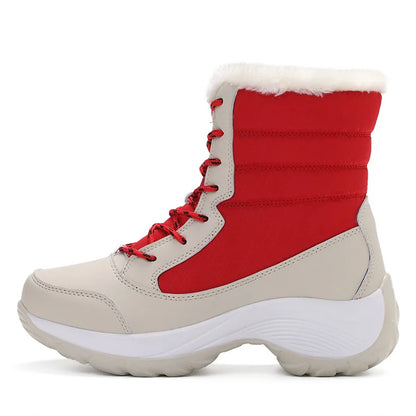 Women’s Waterproof Ankle Snow Boots with Fur Lining