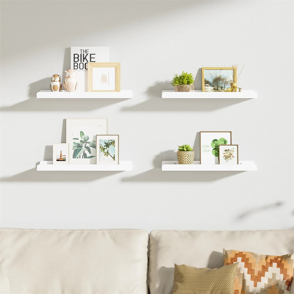 Wooden Floating Shelves Set of 2 Wall Mounted