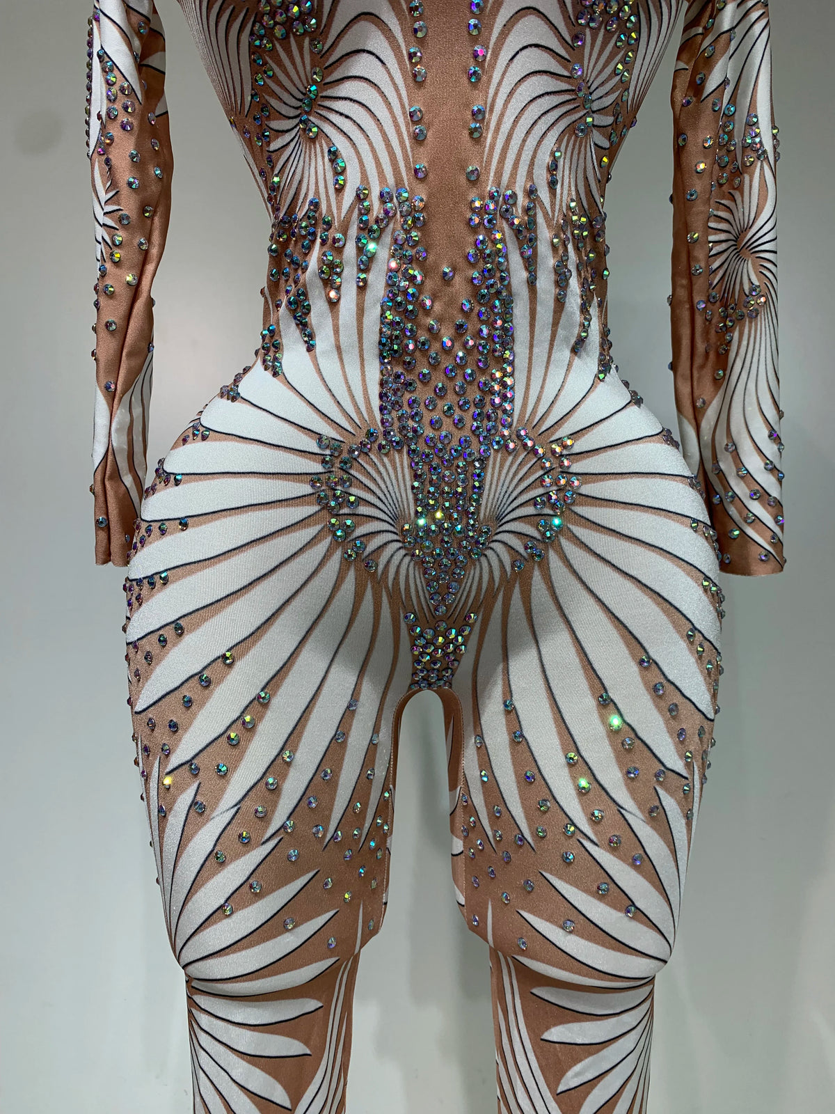Sparkly Diamond Mesh Jumpsuit for Women