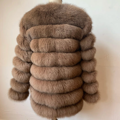 4in1 Real Fox Fur Coat for Women