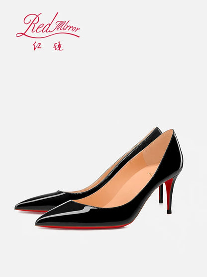 Black Patent Leather Pointed Toe High Heels