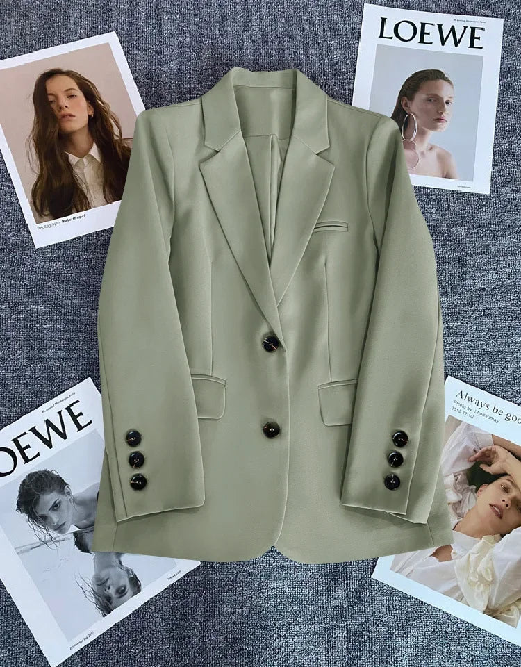 Elegant Long Sleeve Blazer Coat for Women