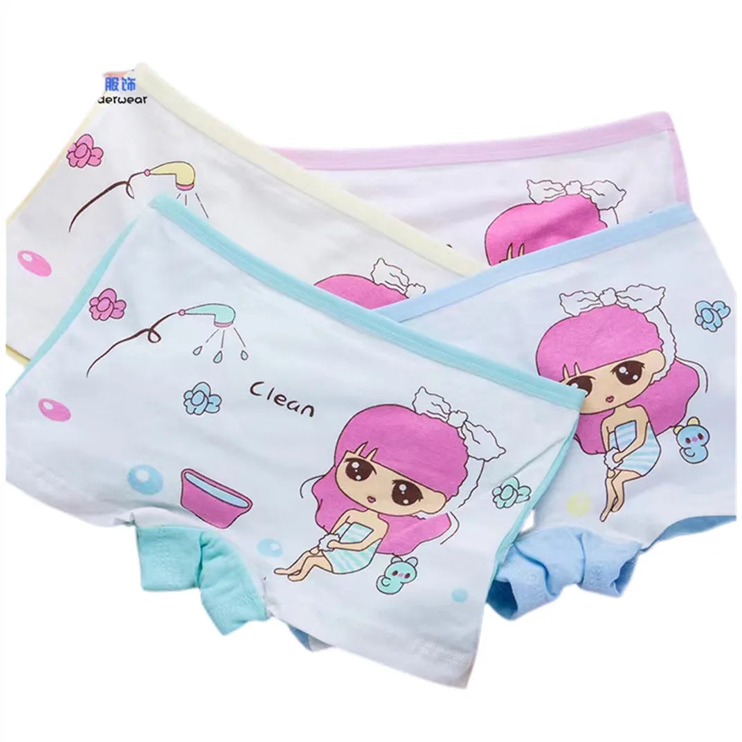 Girls Cartoon Cotton Underwear Briefs Size 2T-10T
