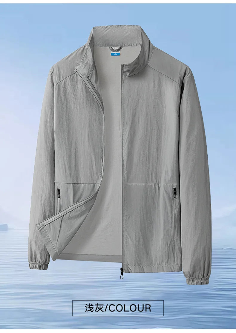 Oversize 7XL 8XL UV Protection Lightweight Jacket Men