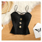 Knitted Camisole Tank Top for Women Summer Outerwear