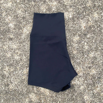 High Waist Yoga Shorts for Women in Solid Color