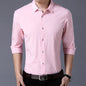 Men's Casual Long Sleeved Shirt in Solid Color