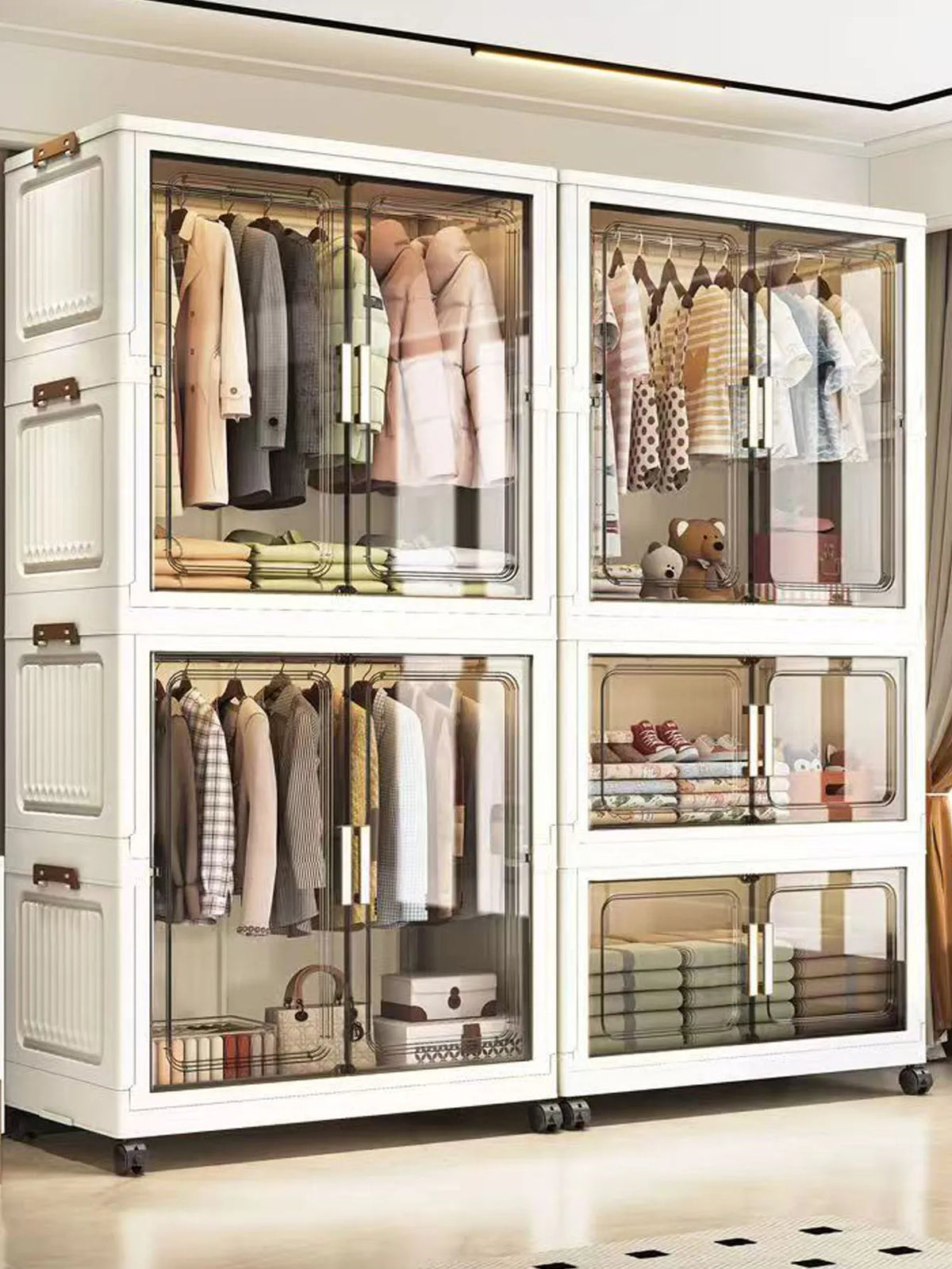 Multi-Layer Plastic Storage Cabinet for Home Use