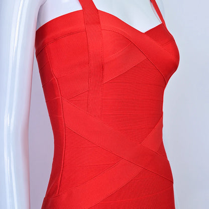 BEAUKEY Blue Mini Bandage Dress for Women XL