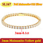 Moissanite Tennis Chain Bracelets 925 Sterling Silver