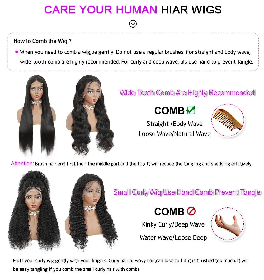 Chocolate Brown Body Wave Human Hair Wig 46 Inch