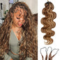 Highlight Body Wave Feathered Crochet Human Hair Extensions