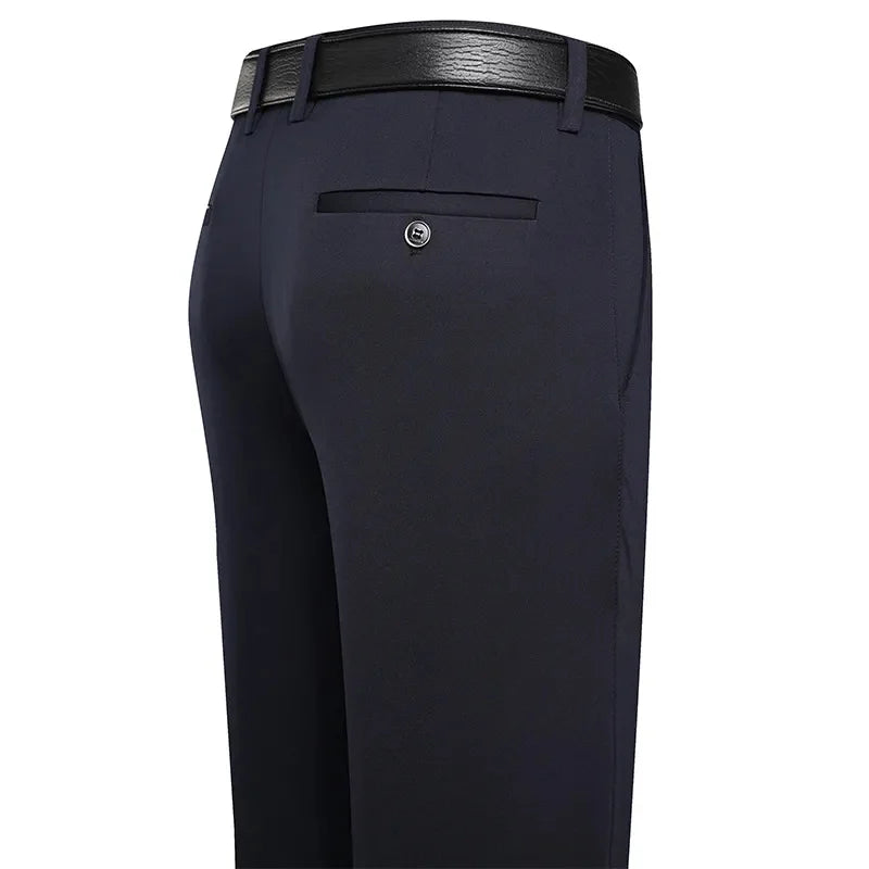 Men's Summer Casual Loose Straight Trousers Polyester
