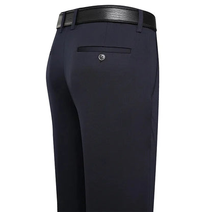 Men's Summer Casual Loose Straight Trousers Polyester