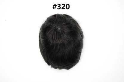 V Loop Silk Base Wavy Toupee for Men 8x10