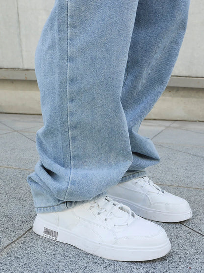 Men's Baggy Denim Jeans Casual Loose Straight Pants