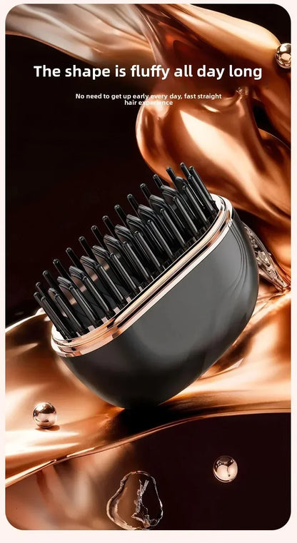 Mini Rechargeable Hair Straightener Brush Portable