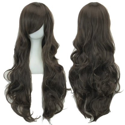 Soowee Curly Long Green Synthetic Hair Wig for Women
