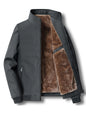 Men's Casual Velvet Jacket with Stand-Up Collar
