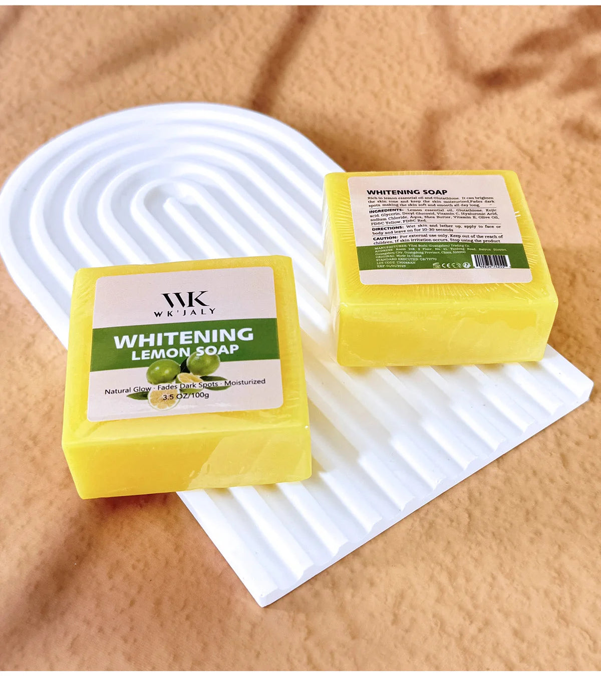WK JALY Whitening Lemon Soap with Glutathione and Shea Butter