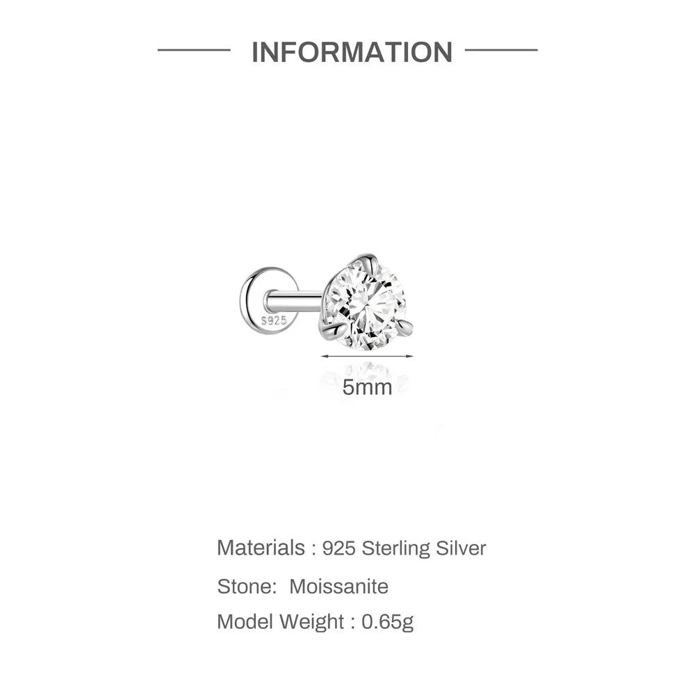 Canner Moissanite Stud Earrings 925 Sterling Silver