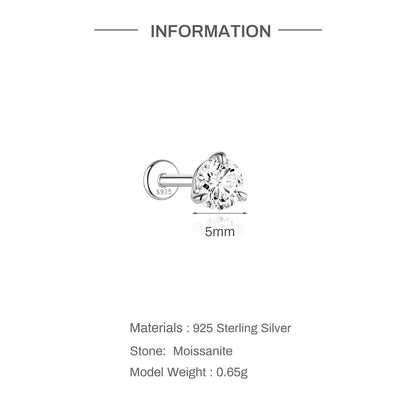 Canner Moissanite Stud Earrings 925 Sterling Silver