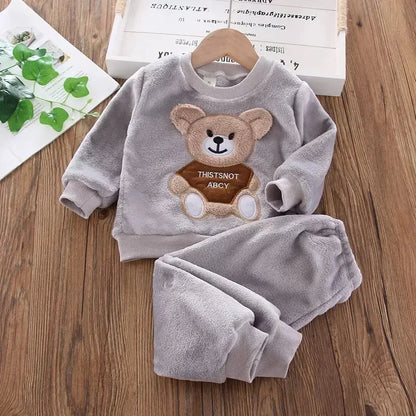 Baby Boys Fleece Hooded Jacket and Pants Set